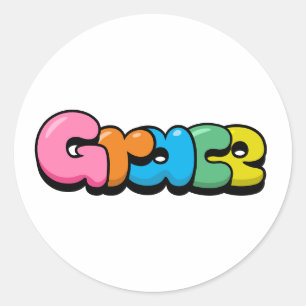 Grace Classic Round Sticker