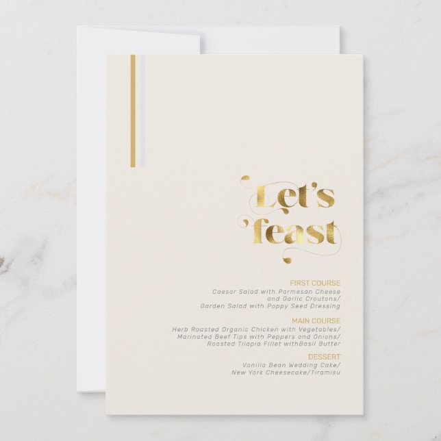 Grace Clinton Menu Gold/Silver ID887 (Front)