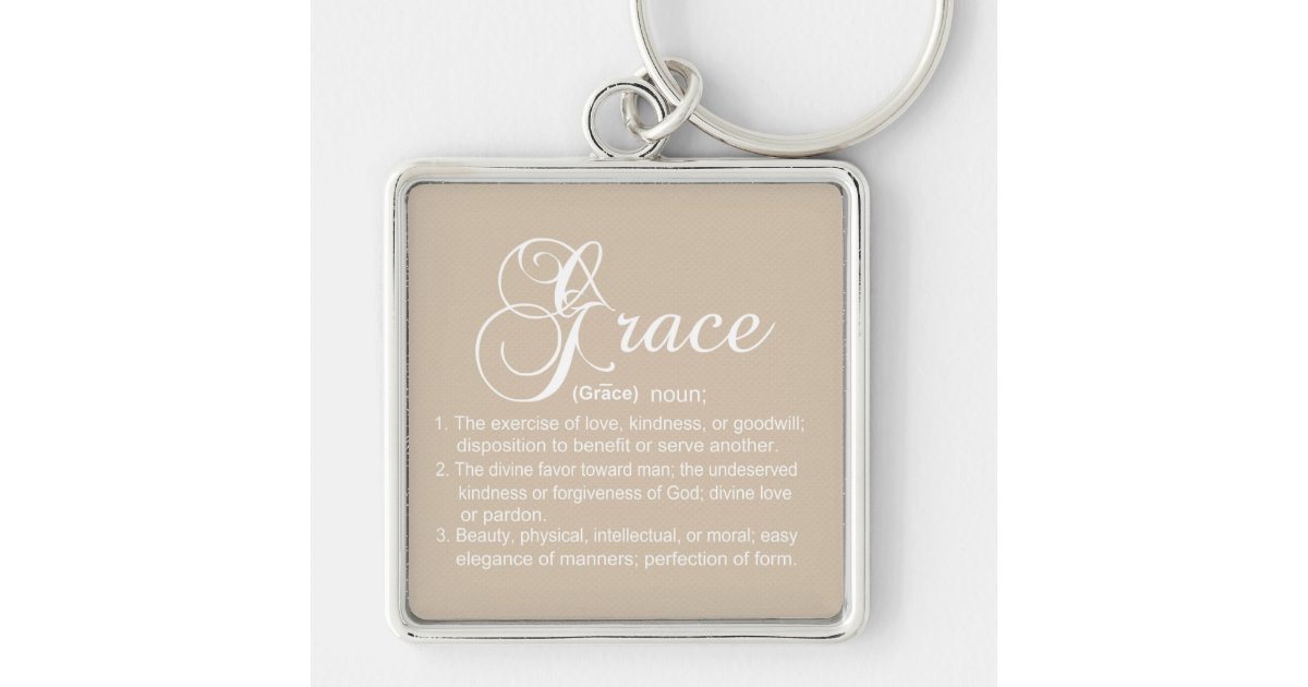 Grace Definition Keychain Zazzle