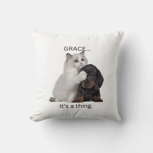 Grace Faith and Courage pillow