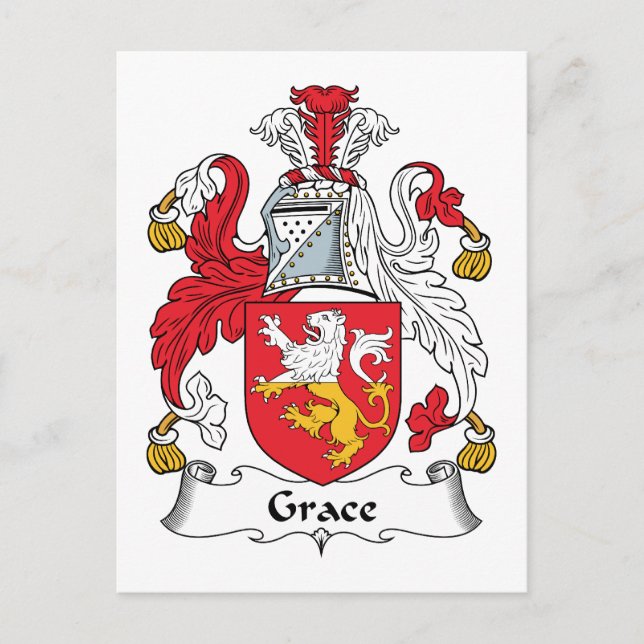 Grace Family Crest Postcard (Front)