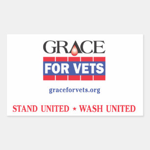 Grace For Vets Rectangular Sticker