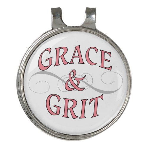 Grace  Grit for for the tough lady Golf Hat Clip