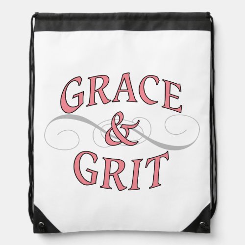 Grace  Grit girl power Drawstring Bag
