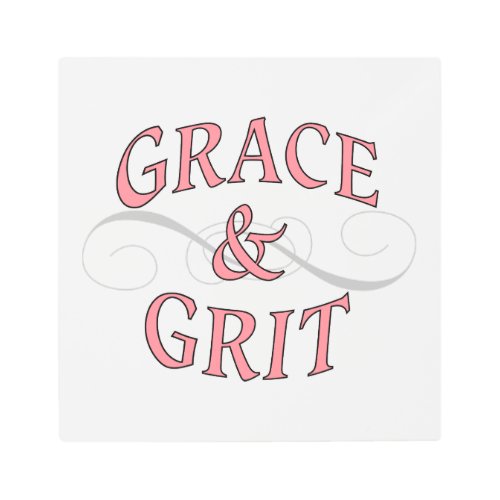 Grace  Grit girl power Metal Print
