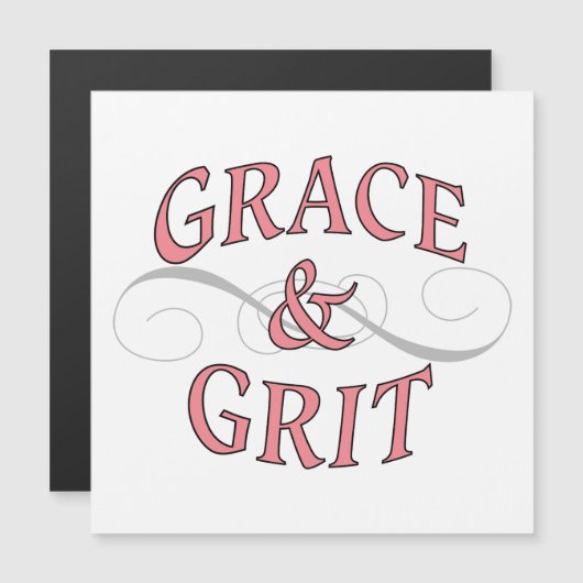 Grace & Grit in Pink and Gray (Front/Back)