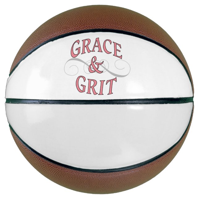 Grace & Grit in Pink and Gray Basketball (Front)