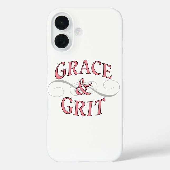 Grace & Grit in Pink and Gray Case-Mate iPhone Case (Back)