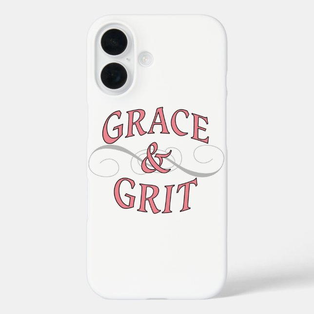 Grace & Grit in Pink and Gray Case-Mate iPhone Case (Back)