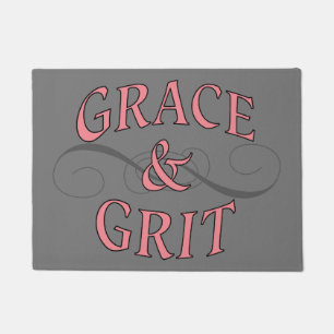 Grace & Grit in Pink and Gray Doormat