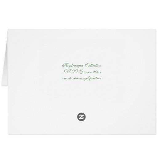 Grace Hydrangea Card (Back Horizontal)