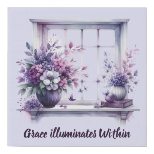 Grace Illuminates Within Faux Wrapped Canvas Print