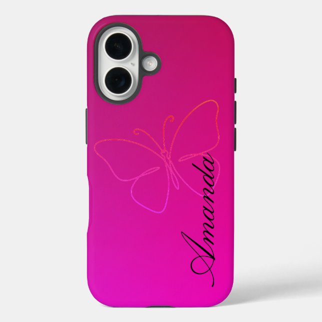 Grace in a Line: Butterfly Silhouette Case-Mate iPhone Case (Back)