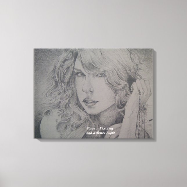 Grace in Ash: Portrait of Beauty Canvas Print (Front)