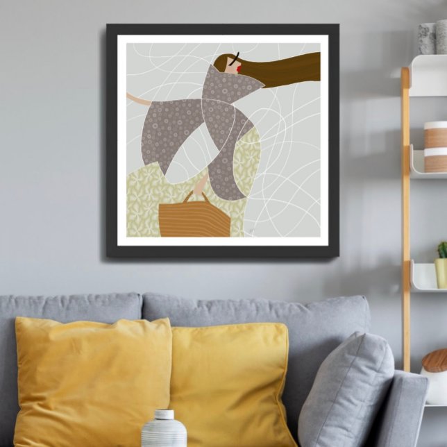 Grace in Chaotic Currents Glam Fashion Art Poster (Creator Uploaded)