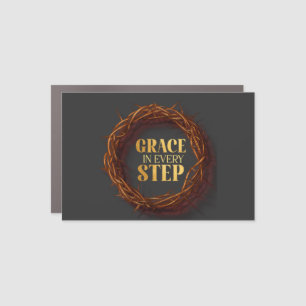 Grace in Every Step Car Magnet