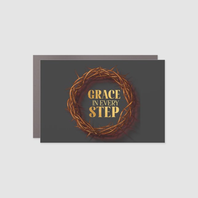 Grace in Every Step Car Magnet (Front)