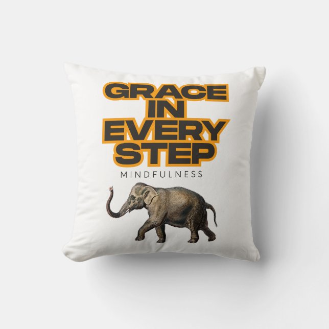 Grace in every step throw pillow (Front)