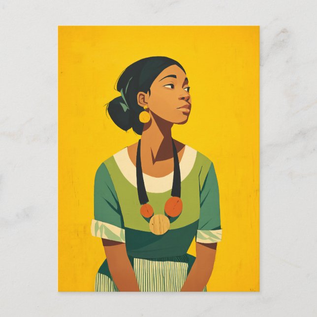 Grace in Green and Gold Postcard (Front)