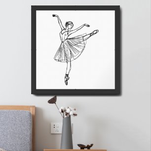 Grace in Motion – Ballerina Framed Art
