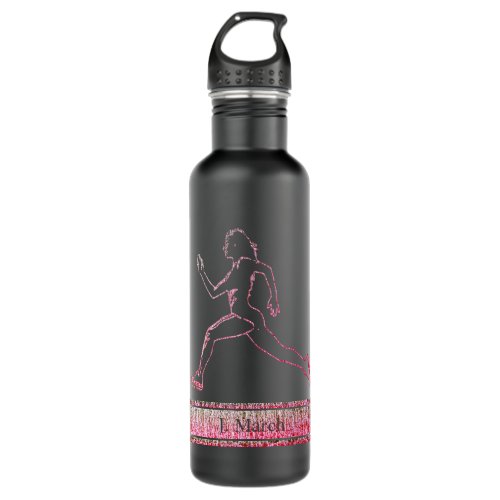 Grace in Motion The Silhouette of Speed Stainless Steel Water Bottle