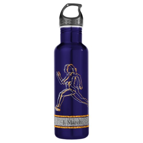 Grace in Motion The Silhouettes of Speed Stainless Steel Water Bottle