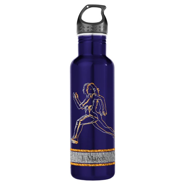 Grace in Motion: The Silhouettes of Speed Stainless Steel Water Bottle (Front)