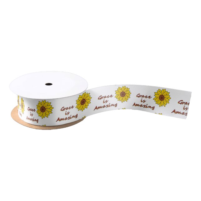 Grace is Amazing - Sunflower Satin Ribbon (Spool)