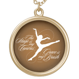 Grace Is My Brush (Dance) Gold Plated Necklace