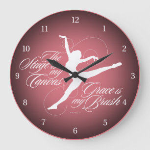 Grace Is My Brush (Dance) Large Clock