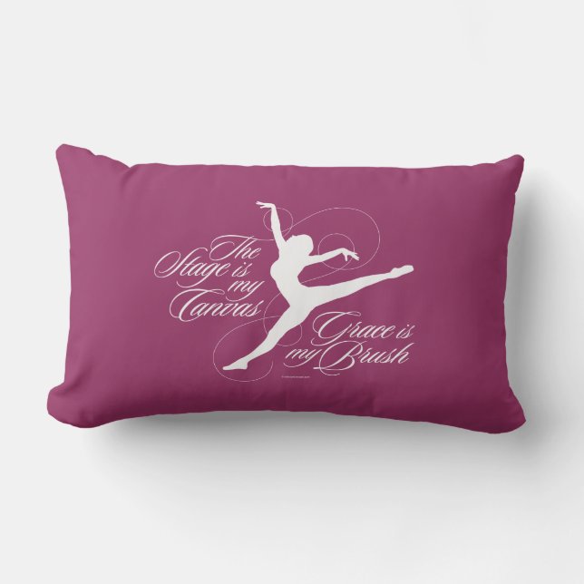 Grace Is My Brush (Dance) Lumbar Pillow (Front)