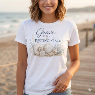 Grace Is My Resting Place – Coastal Inspirational T-Shirt