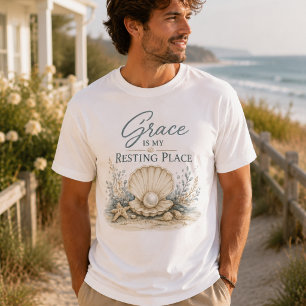Grace Is My Resting Place – Inspirational Coastal T-Shirt