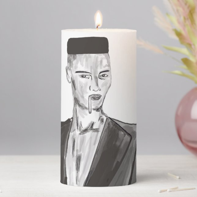 Grace Jones Pillar Candle (In Situ)