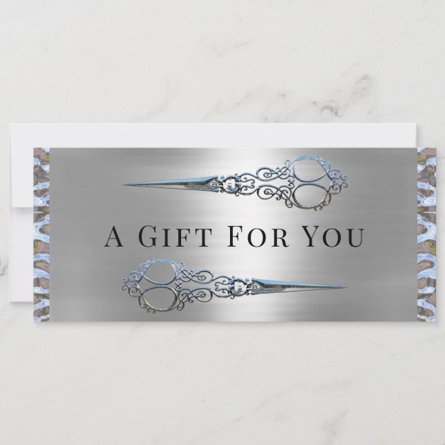 Grace Monroe Double Scissors Gift Certificate Announcement (Front)