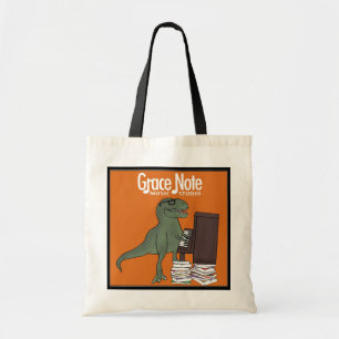 Grace Note T Rex Plays Piano Tote Bag
