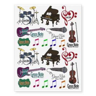 Grace Note Temporary Tattoos