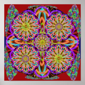 Grace of HOLY PURPLE : Sunflower Mandala Poster