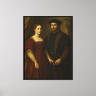 Grace of the Renaissance – Portrait of a Noblewoma Canvas Print