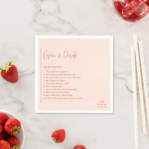 Grace Peach Modern Wedding Napkins