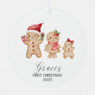 Grace Personalized Baby's First Christmas Metal Ornament