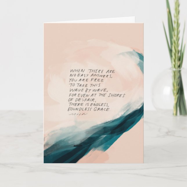 "Grace" Personalized Sympathy for a Loss Card (Front)