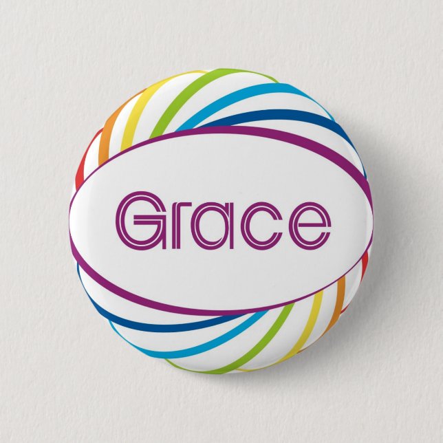 Grace Pinback Button (Front)