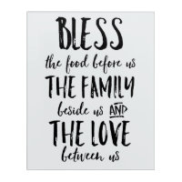 Grace Prayer Bless the Food