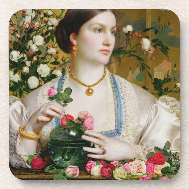 Grace Rose, 1866 (oil on panel) Drink Coaster (Front)