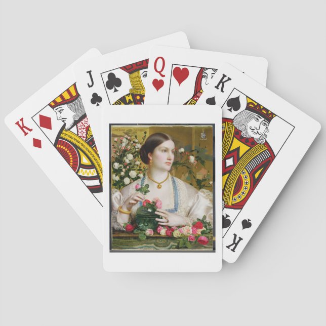 Grace Rose, 1866 (oil on panel) Poker Cards (Back)