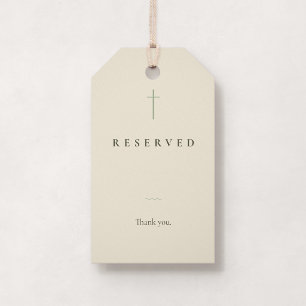 Grace Sage Church Pew Small Reserved Seating Tag