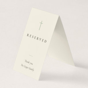 Grace Sage Religious Reserved Seating Place Card