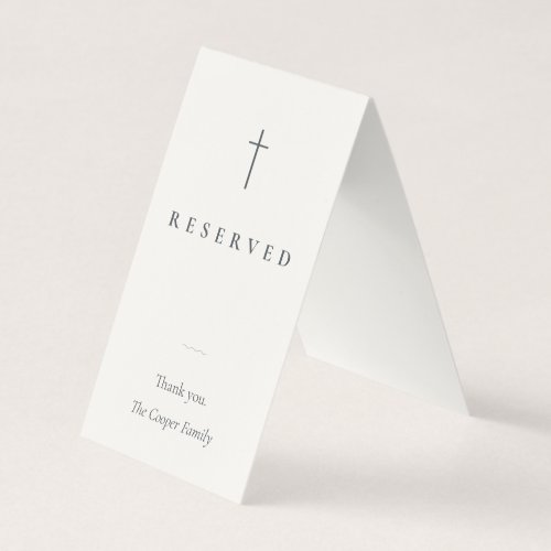 Grace Stone Religious Reserved Seating Place Card