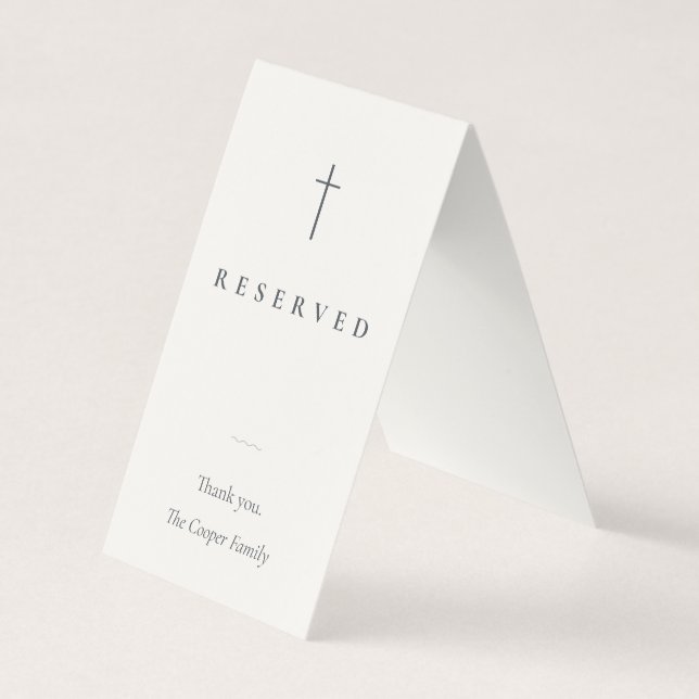 Grace Stone Religious Reserved Seating Place Card (Front)